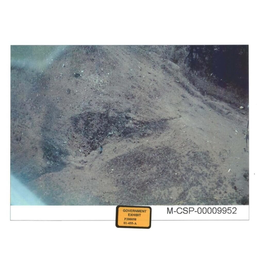 Detailed look at the Flight 93 crater as NPS staff record evidence and soil disturbance